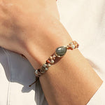 Bracelet Tressé "Audace" en Jaspe & Labradorite -  - L'Arbre des Chakras