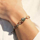 Bracelet Tressé "Audace" en Jaspe & Labradorite -  - L'Arbre des Chakras