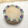 Bracelet "Moment de Calme" en Aventurine, Améthyste & Pierre de Lune - - L'Arbre des Chakras
