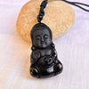 Pendentif Bouddha en Obsidienne Noire -  - L&#39;Arbre des Chakras