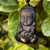 Pendentif Bouddha en Obsidienne Noire -  - L&#39;Arbre des Chakras