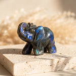 Éléphant "Gardien Protecteur" en Labradorite