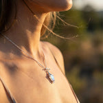 Pendentif "Pointe d’Équilibre" en Pierre de Lune - - L'Arbre des Chakras