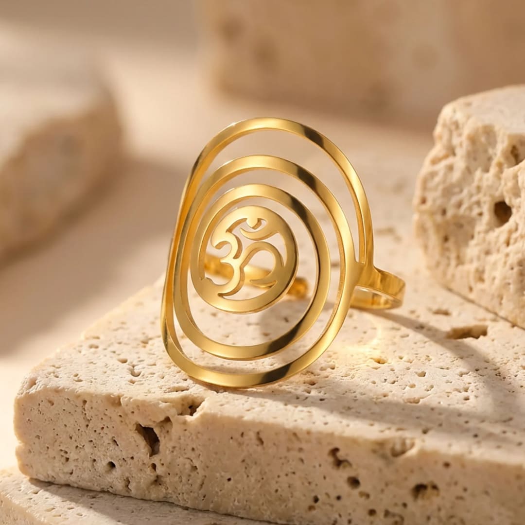 Bague Spirituelle "Harmonie" Symbole Om - - L'Arbre des Chakras