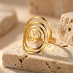 Bague Spirituelle "Harmonie" Symbole Om - - L'Arbre des Chakras