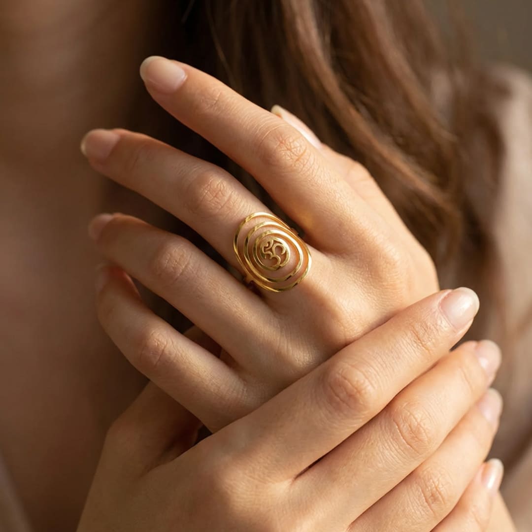 Bague Spirituelle "Harmonie" Symbole Om - - L'Arbre des Chakras