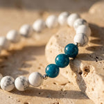 Bracelet "Amincissement" en Apatite & Howlite - - L'Arbre des Chakras