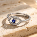 Bague Ajustable "Mauvais Oeil" - Argent - L'Arbre des Chakras