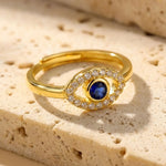 Bague Ajustable "Mauvais Oeil" - Or - L'Arbre des Chakras