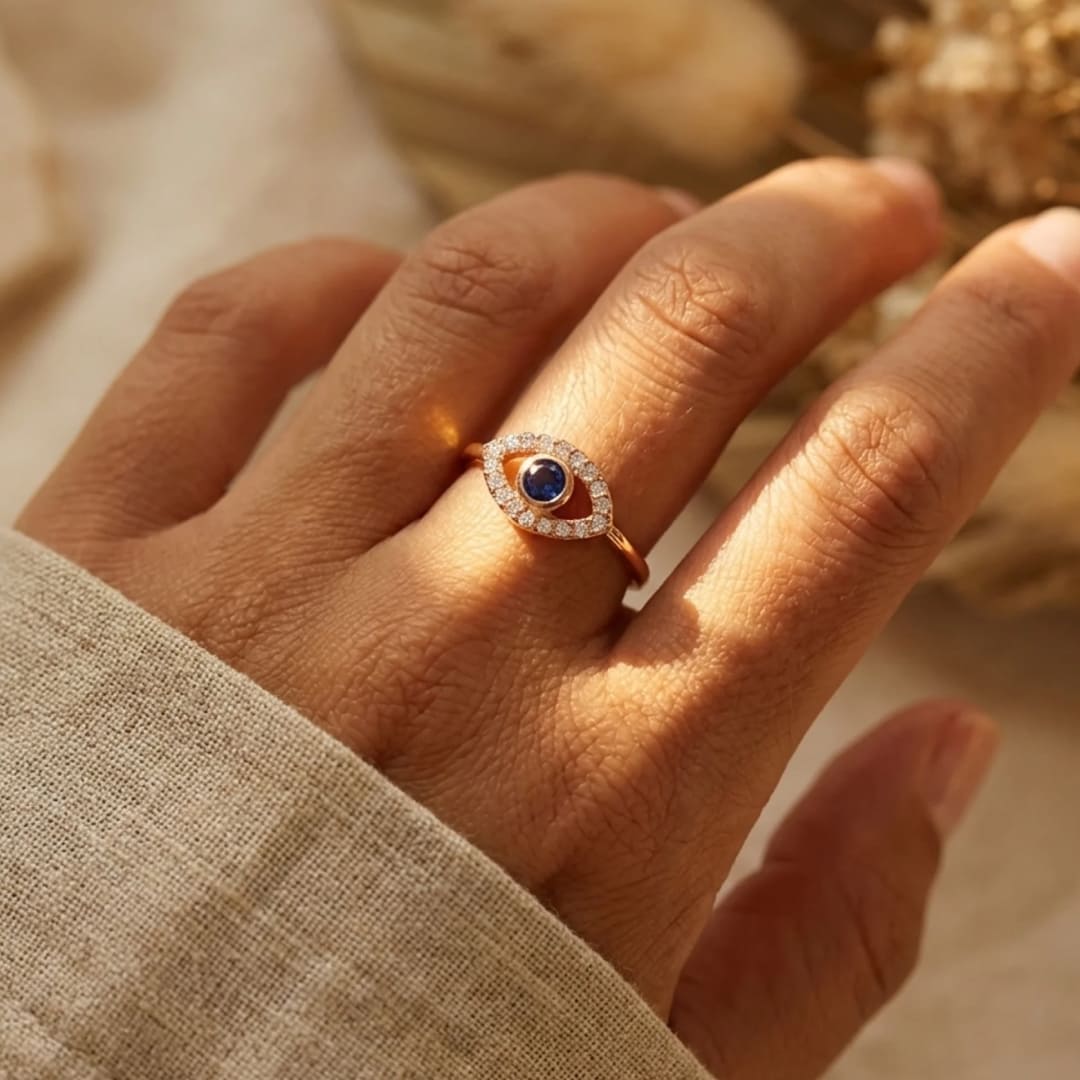 Bague Ajustable "Mauvais Oeil" - - L'Arbre des Chakras