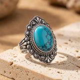 Bague "Protection & Sérénité" en Turquoise - 6 - L'Arbre des Chakras