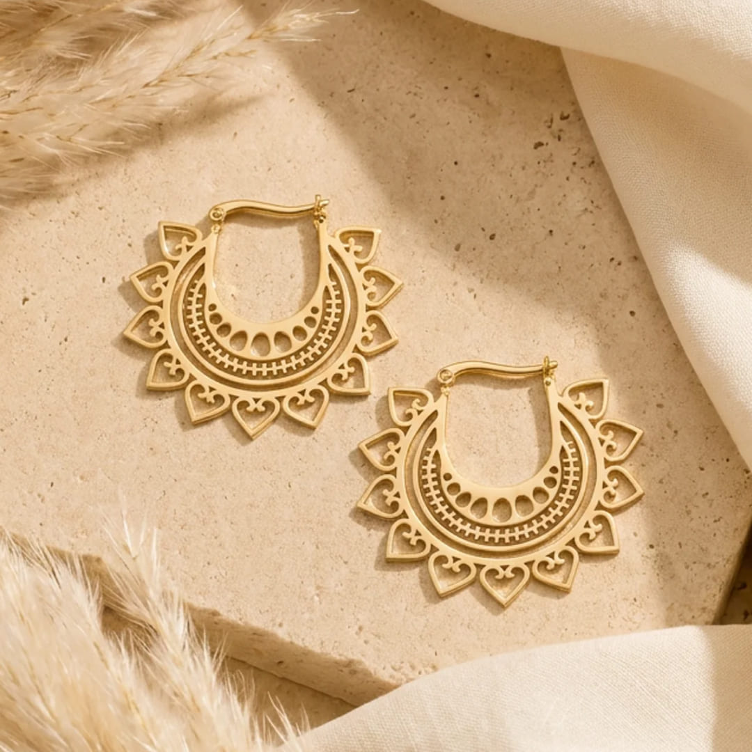 Boucles d'Oreilles "Sundari" - Or - L'Arbre des Chakras