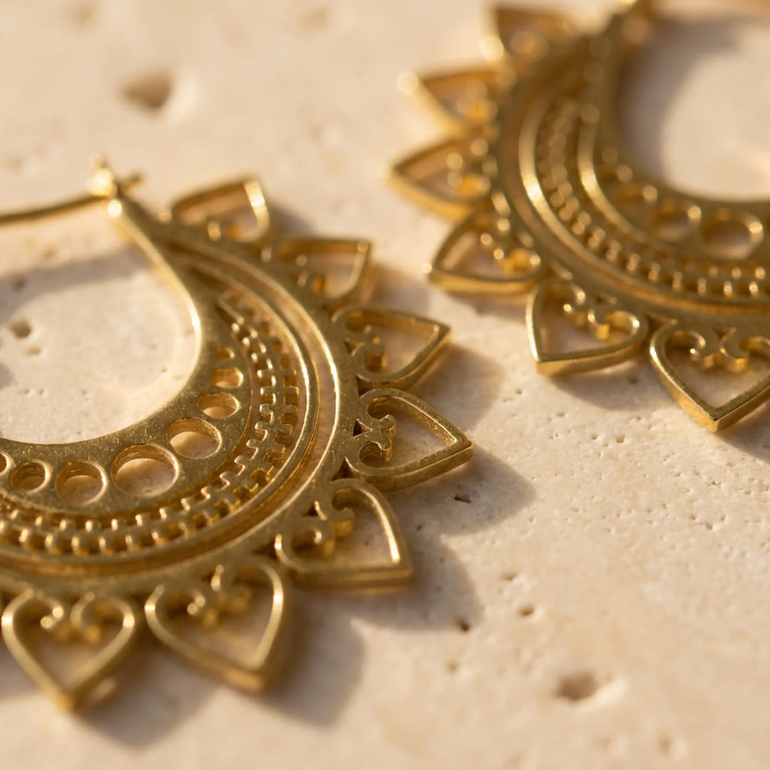 Boucles d'Oreilles "Sundari" - - L'Arbre des Chakras