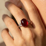 Bague Ajustable "Abondance" en Grenat - - L'Arbre des Chakras