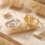 Bague Ajustable Lotus Divin - - L'Arbre des Chakras