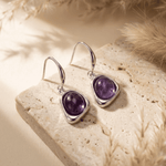 Boucles d'oreilles améthyste - Argent - L'Arbre des Chakras