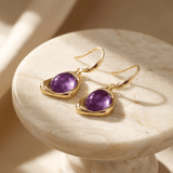 Boucles d'oreilles améthyste - Or - L'Arbre des Chakras