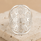 Bague Ajustable "Fleur de Mandala" - - L'Arbre des Chakras