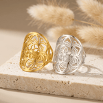 Bague Ajustable "Fleur de Mandala" - - L'Arbre des Chakras