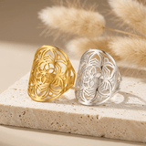 Bague Ajustable "Fleur de Mandala" - - L'Arbre des Chakras