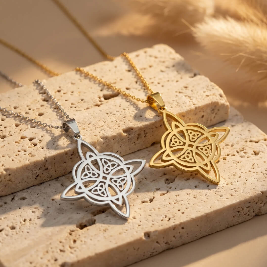 Pendentif "Protection Éternelle" en Nœud de Sorcière - - L'Arbre des Chakras