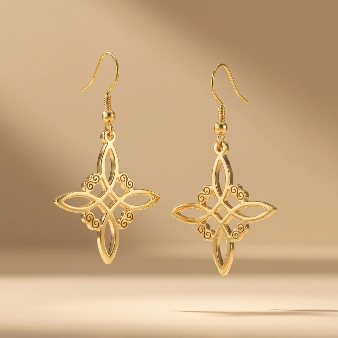 Boucles d'Oreilles "Protection Enchantée" en Noeud de Sorcière - - L'Arbre des Chakras