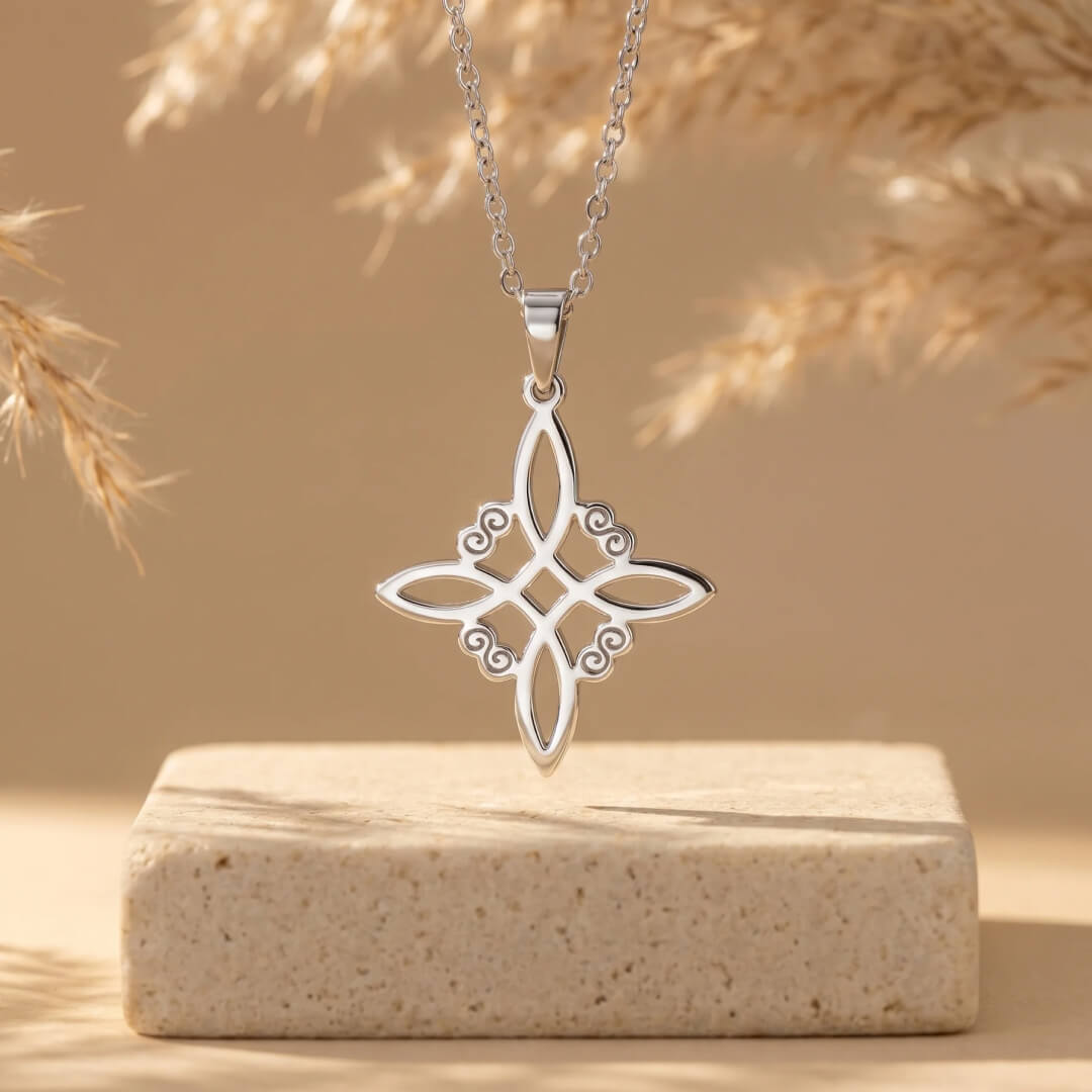 Collier Bouclier Noeud de Sorcière - - L'Arbre des Chakras