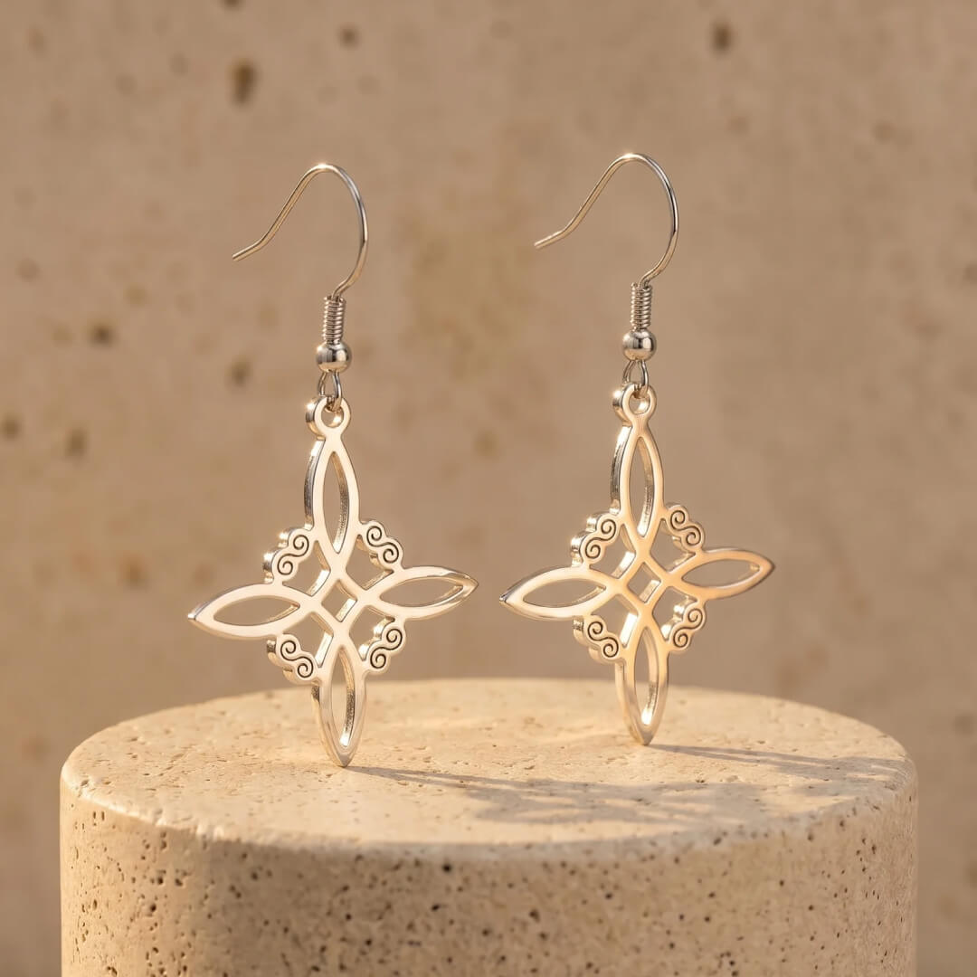 Boucles d'Oreilles "Protection Enchantée" en Noeud de Sorcière - - L'Arbre des Chakras