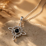 Pendentif "Protection Sorcière" en Obsidienne - - L'Arbre des Chakras