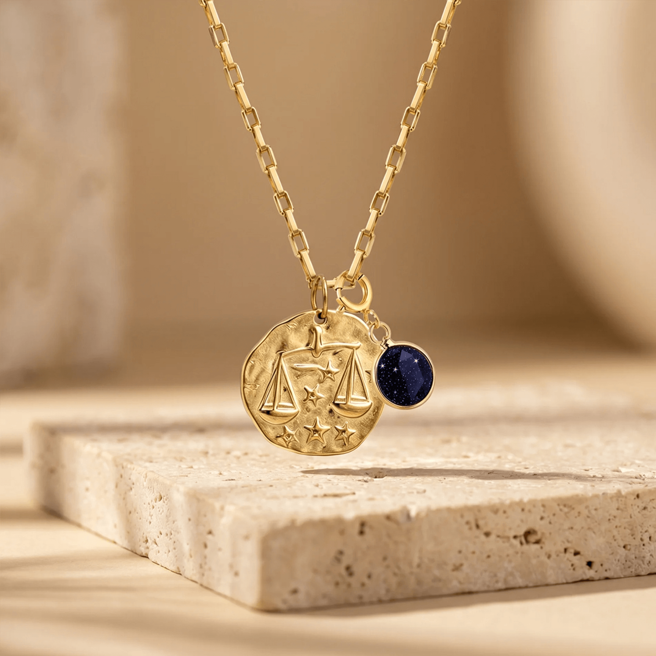 Pendentif "Signe & Énergie" avec Pierre Associée - Balance - L'Arbre des Chakras