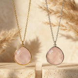 Pendentif "Douceur Infini" en Quartz Rose - - L'Arbre des Chakras
