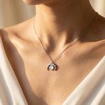 Collier "Croissant de Lune" en Pierre de Lune - - L'Arbre des Chakras