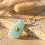 Pendentif “Voix du Cœur” en Amazonite - - L'Arbre des Chakras