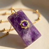 Pendentif “Sagesse Douce” en Améthyste - - L'Arbre des Chakras