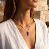 Pendentif “Sagesse Douce” en Améthyste - - L'Arbre des Chakras