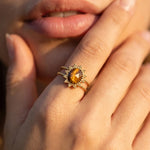 Bague “Fleur” en Œil de Tigre - - L'Arbre des Chakras