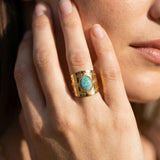 Bague oeil en Amazonite - - L'Arbre des Chakras