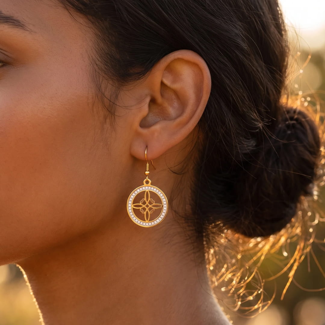 Boucles d’Oreilles “Nœud de Sorcière Sacré” - - L'Arbre des Chakras