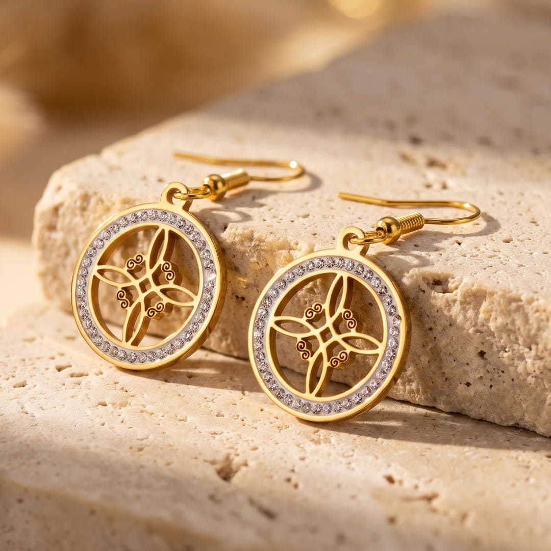 Boucles d’Oreilles “Nœud de Sorcière Sacré” - - L'Arbre des Chakras