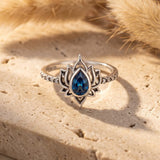 Bague Ajustable "Éveil de Lotus" - - L'Arbre des Chakras
