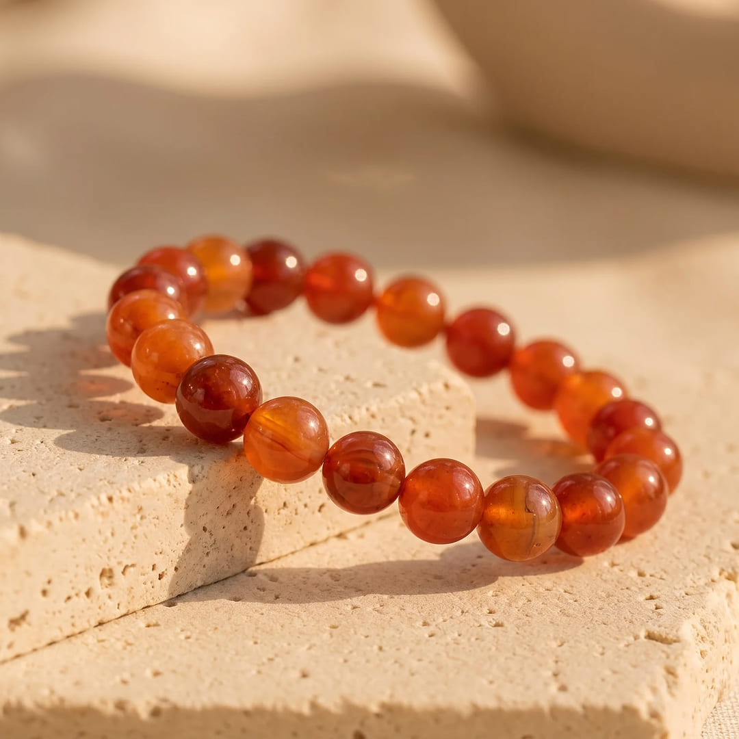 Bracelet en Cornaline - - L'Arbre des Chakras