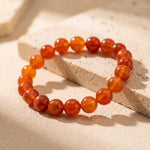 Bracelet en Cornaline - 6mm / 17cm - L'Arbre des Chakras