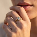 Bague Ajustable Oeil Bleu Porte-Bonheur - - L'Arbre des Chakras