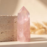 Pointe en Quartz Rose - - L'Arbre des Chakras