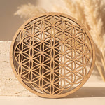 Fleur de Vie "Symbole d’Harmonie" en Bois Naturel - - L'Arbre des Chakras
