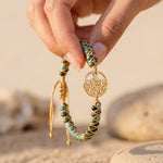 Bracelet "Vie Éternelle" en Turquoise Africaine - - L'Arbre des Chakras