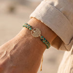 Bracelet "Vie Éternelle" en Turquoise Africaine - - L'Arbre des Chakras