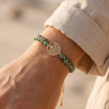 Bracelet "Vie Éternelle" en Turquoise Africaine - - L'Arbre des Chakras