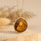 Pendentif "Goutte de Lumière" en Oeil de Tigre - - L'Arbre des Chakras