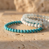 Ensemble "Océan de Douceur" en Turquoise, Howlite & Aigue-Marine - - L'Arbre des Chakras
